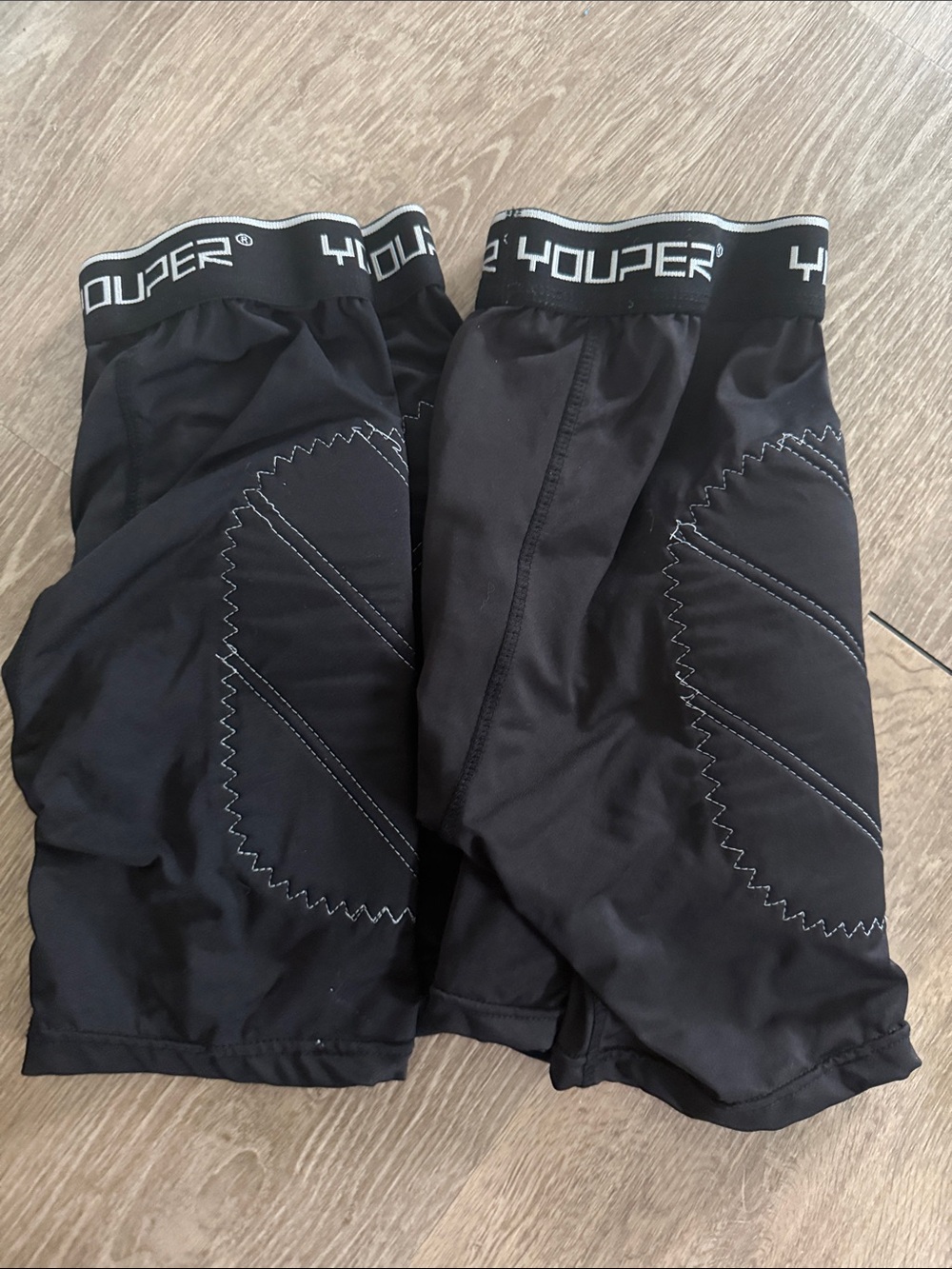 Boys Black Padded Compression Shorts